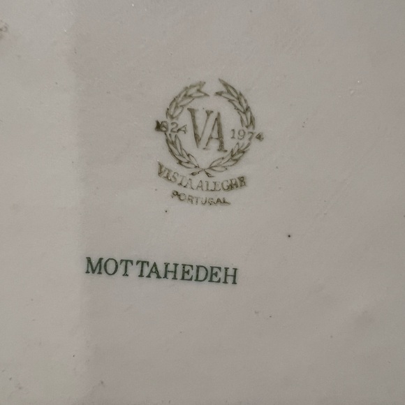 Vintage Vista Alegre Portugal Mottahedeh Trinket Dish Floral Bouquet Art Nouveau - Picture 4 of 12